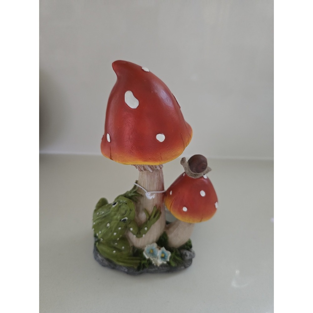 Gerson Company Resin‎ Mushroom Frog Snail Figurine New With Tag